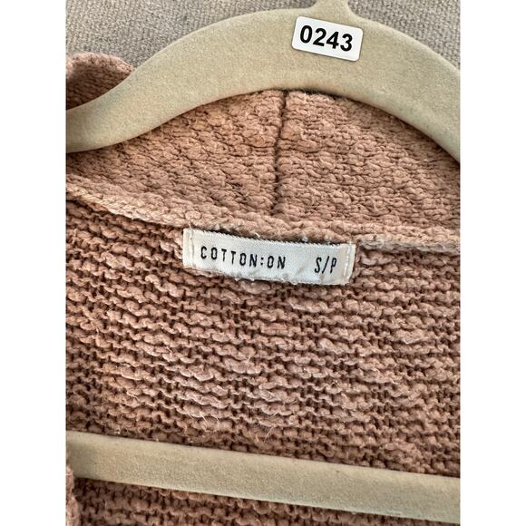 Cotton On Cropped Taupe Chunky Knit Cardigan – Size Small - Picture 2 of 2